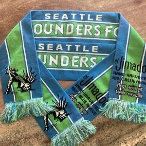 EUC Bundle of two Seattle Sounders Scarves. El Jimador Tequila sponsored logo.